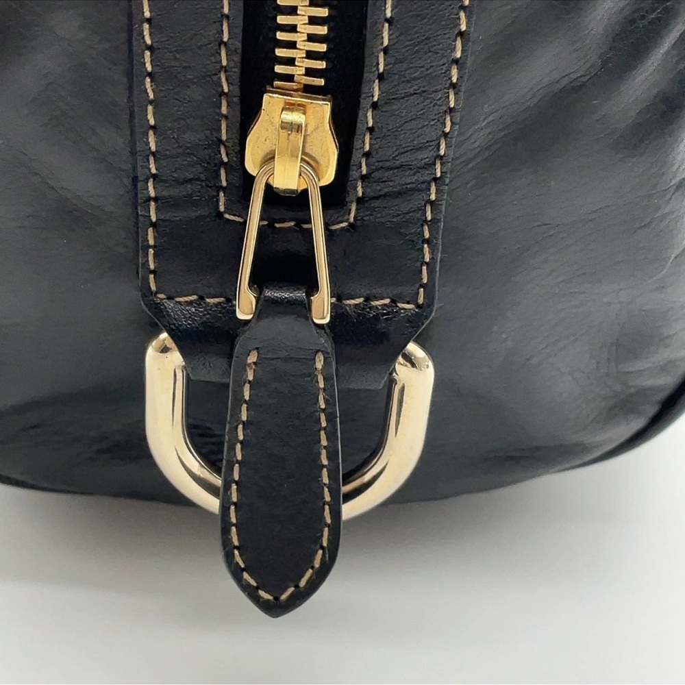 Gucci vintage Duchessa Black Leather mini Boston bag - Picture 13 of 16